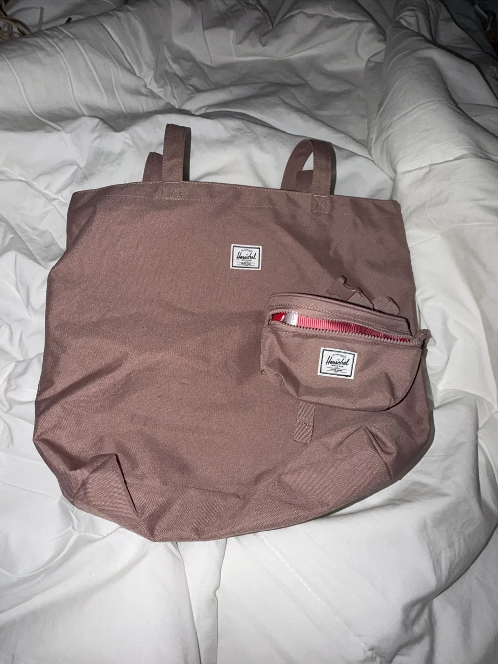 Herschel‎ Supply Company Dusty Rose Backpack Tote w/ matching Belt Bag